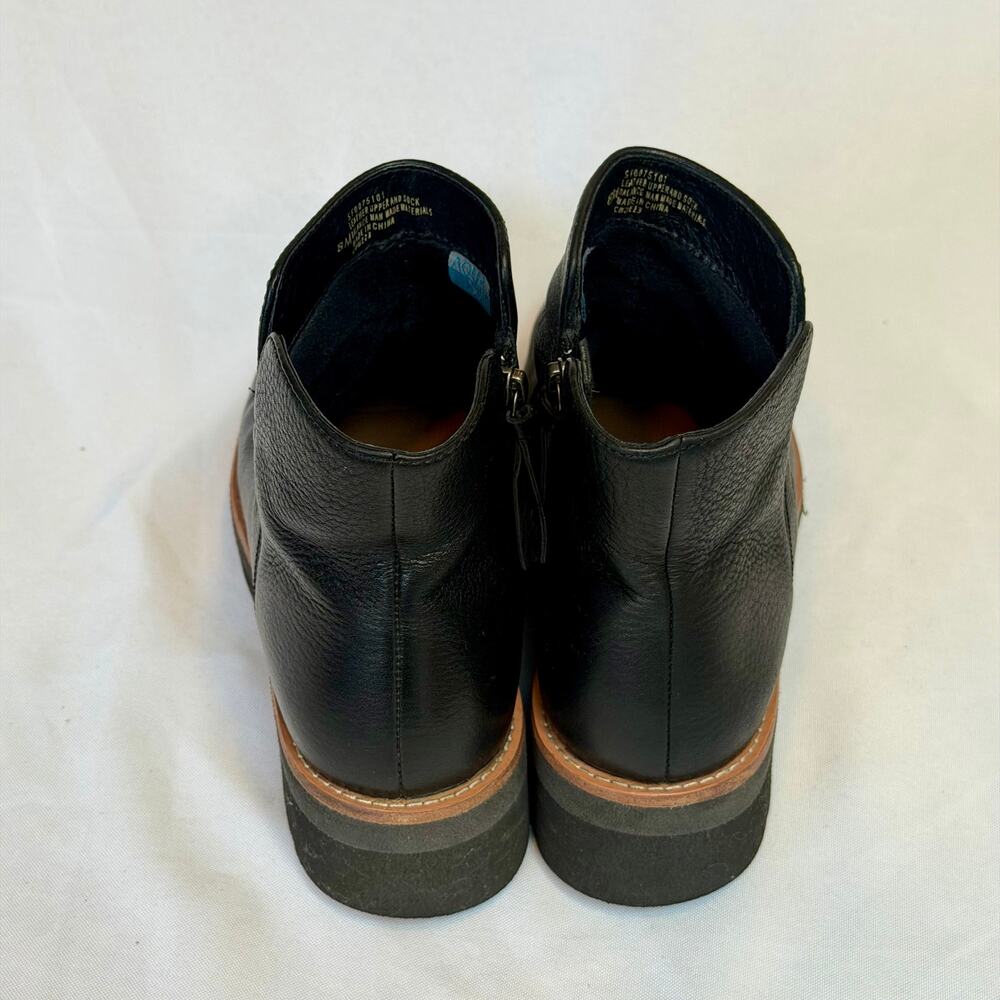 Söfft Pecola Black Pebbled Leather Slouch Platform Ankle Boots Size 8M - Picture 4 of 7